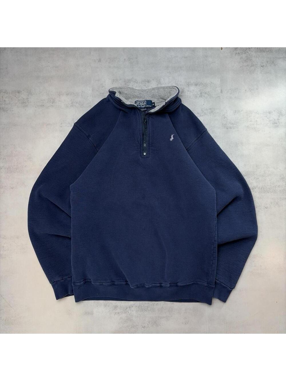 Vintage 90’s Navy Polo Ralph Lauren Quarter Zip Sweater